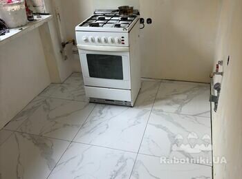 Шпаклювання та фарбування стін на кухні (25 м)
