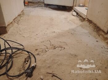 Заливка 16м2 стяжки керамзитом поверх плит перекриття