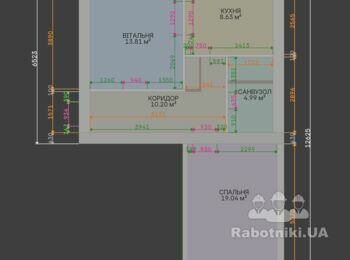 Демонтаж квартири 57 м + винос і вивіз сміття, 3 пов. без ліфта