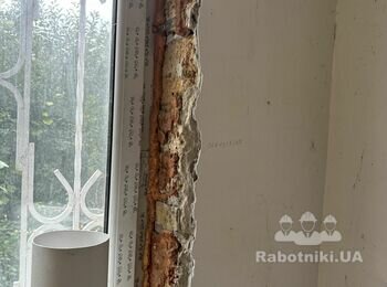 Штукатурка укосів 15 вікон