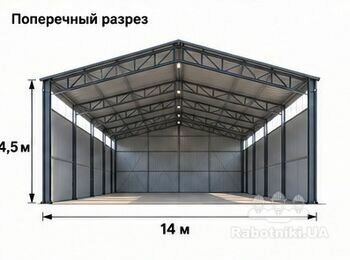 Шукаємо бригаду на монтаж ангара у Борщів