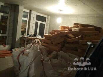 Упаковка, вынос и вывоз строймусора (вата, доски)