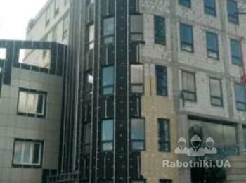 Монтаж композитного вентфасада.