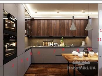 Большая Кухня, шкафы - несколько, и вся мебель