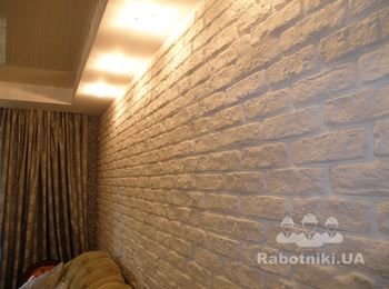 Укладка декоративной плитки (гипс)