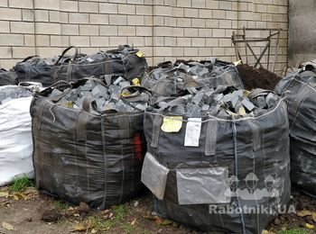 Укладка гранитной брусчатки
