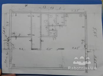 Офис в новосторе, после строителей, внутренние работы