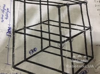 Сварить металлический каркас (куб)
