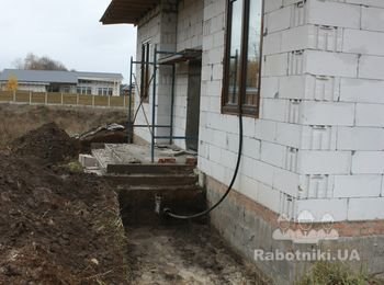 Утепление фундамента, утепленная мягкая отмостка