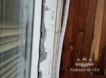 Заделать внешние откосы окна