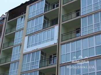 Утепление балкона, (шпаклевка и покраска)