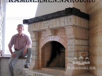 Кирпичный камин 1500х2000 (2000 кирпичей)