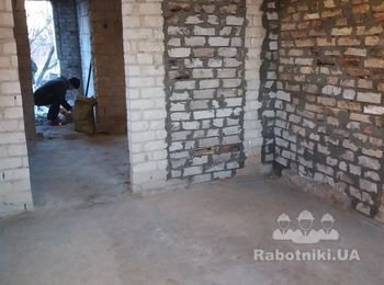Стяжка пола с керамзитом. 2-5 см. 60 м.кв.