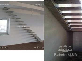 Изготовление бетонной лестницы