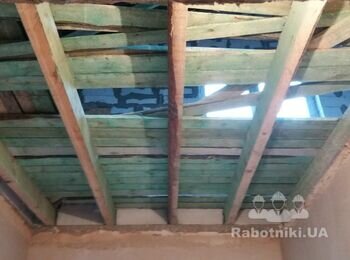 Подготовка деревянного перекрытия к теплоизоляции.