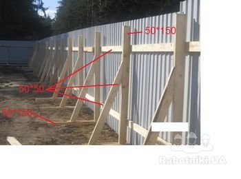 Установка забора стройплощадки