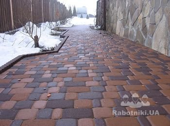 Укладка тротуарной плитки Старый город.