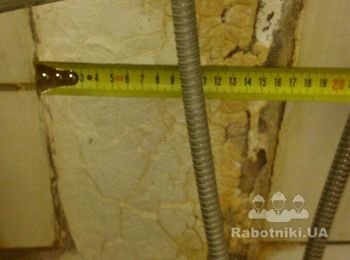 Укладка плитки после замены труб 1м2