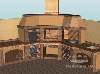 Требуется сделать угловое барбекю визуализацию можно посмотреть