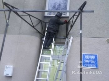 Перекрыть козырек поликарбонатом