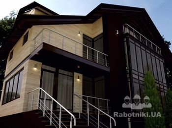 Установка Сайдинга на двух этажный коттедж