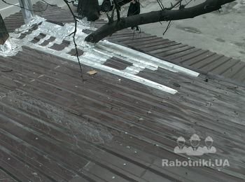 Ремонт кровли 3-5 квадратов(профнастил)