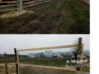 Монтаж временного деревянного забора