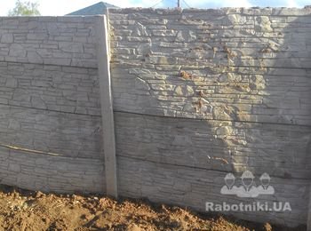 Замена двух пролётов еврозабора с. Хотов