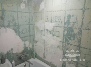 Укладка 6 м2 плитки в С/У ул.Радужная (Днепровский р-н)