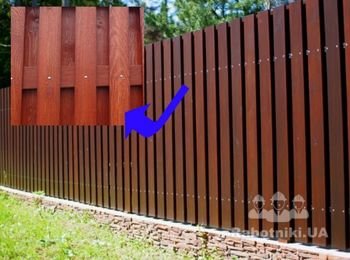 Обустройство забора из дерева на металлическом каркасе, 92 м.п.