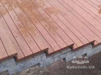 Обшить деревом бетонную лестницу ( Киев)