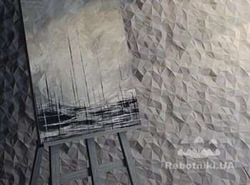 Мотаж 3д панелей с покраской
