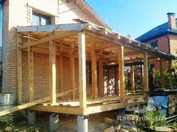 Постройка деревяной веранды