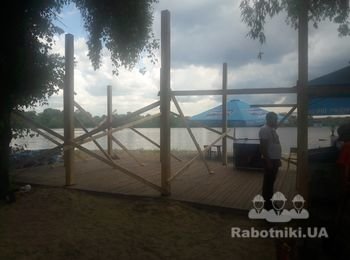 Строительство Бич бара в парке отыдыха (Оболонь)