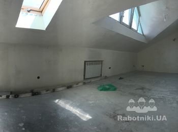 Подготовка стен и потолка под покраску. 66,81 общая площадь.