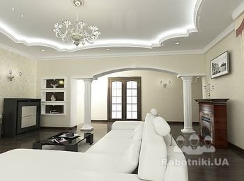 Гипсокартонный потолок и шпаклевка стен под покраску