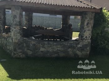 Барбекю (печь,плита, мойка и столешница)