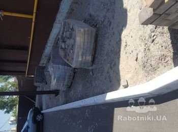 Укладка Брущадки на отсев с цементом. 180м2