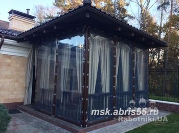 Прозрачные Шторы из ПВХ ткани (Киев). Изготовить и Установить