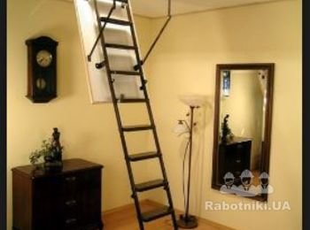 Установка люк-лестницы на мансарду.