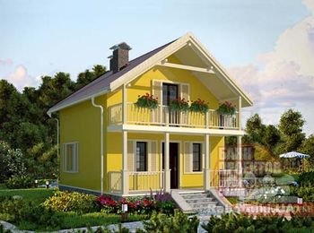 Каркасный дом 8 * 6 этаж + мансарда
