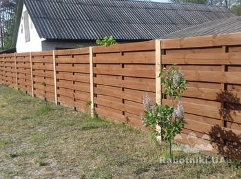 Изготовление деревянного забора