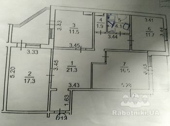 Стены-обои/потолок покраска квартира Троещина / Цветаевой