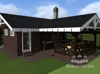 Хозблок с барбекю под ключ (12км от Киева, Бориспольский р-н)