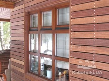Обшивка планкеном/ромбусом бани