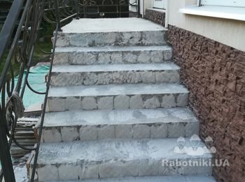 Плиточные работы крыльцо