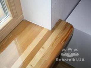 Изготовление и установка деревянных подоконников