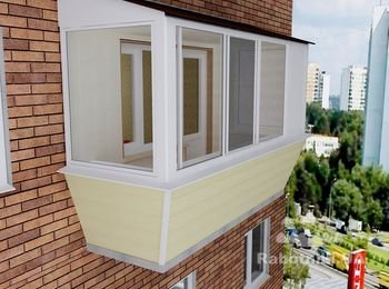 Окна в квартире + Вынос балкона по 30 см по перилах и стекление