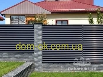 Изготовление забора-жалюзи, ворот, калитки из металла.