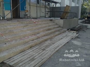 Укладка плитки входная группа. Плитка гресс